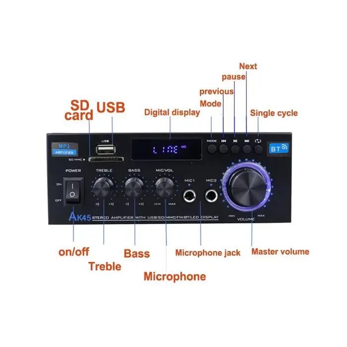 HiFi amplificateur Audio numérique Bluetooth MP3 canal 2.0