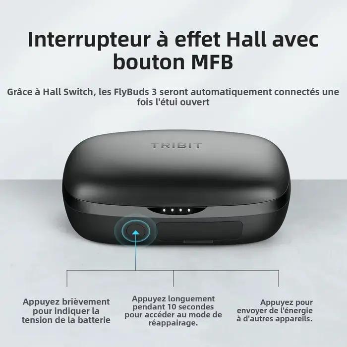 FlyBuds 3 TWS Écouteurs Bluetooth IPX8 Étanche 100 Heures De Jeu Casque sans Fil Tactile Contrôle Intégré Mic