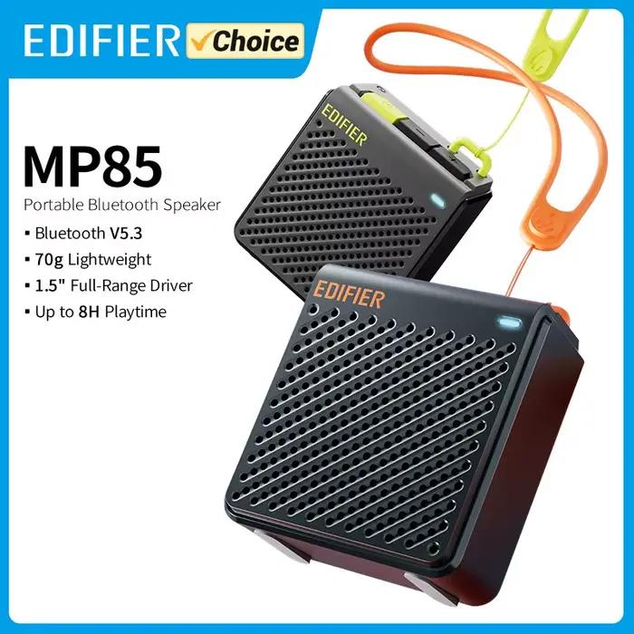 Edifier MP85 haut-parleurs Bluetooth portables Camping marche haut-parleur sans fil stéréo 70g léger 8H lecture étanche