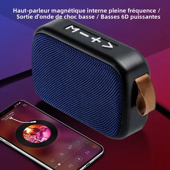 Mini haut-parleur Bluetooth sans fil avec conception en tissu
