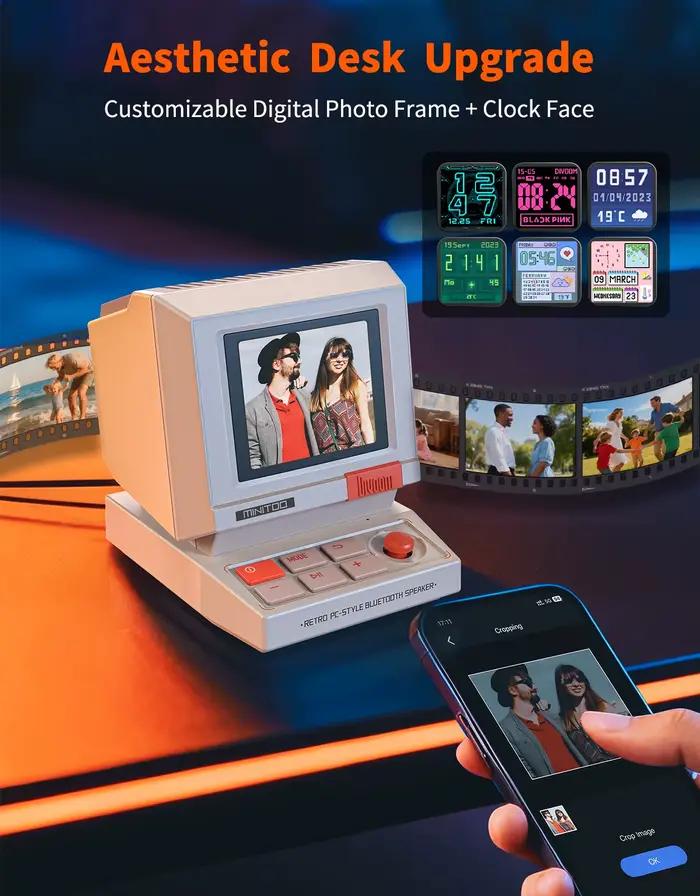 Divoom MiniToo Pixel haut-parleur Bluetooth rétro