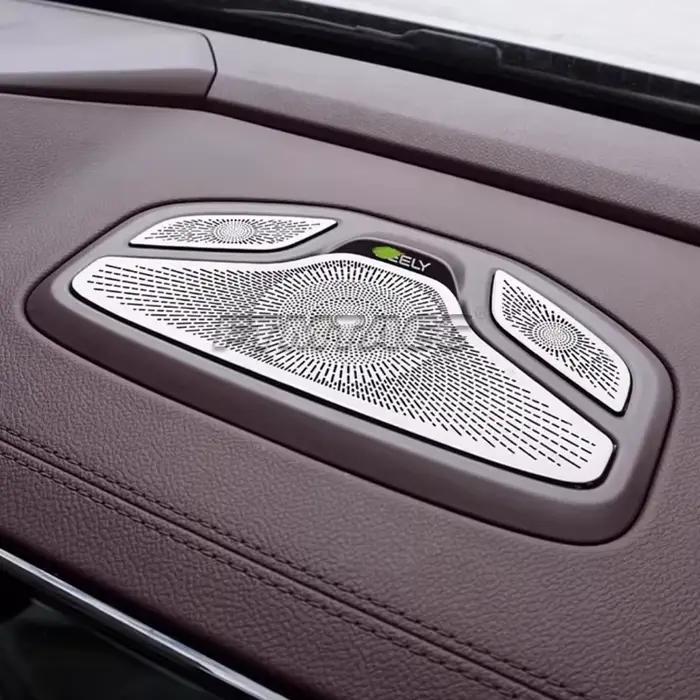 Grilles de haut-parleurs latéraux droit du coffre de voiture en acier inoxydable pour Grand Koleos Geely Monjaro KX11 2024 2025 2026