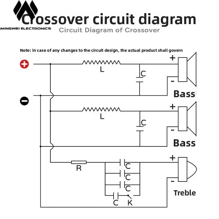 Crossover Audio Professionnel MW 350W Haute Puissance Réglable Pour Haut-parleurs Occasions Spéciales Home Stage