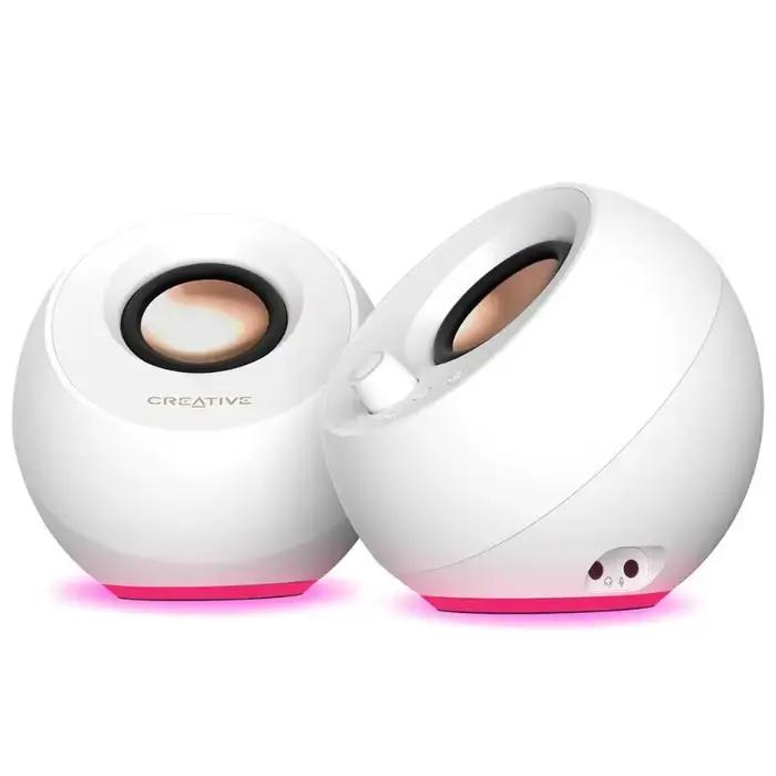 Haut-parleur blanc Creative Pebble Pro {Livraison internationale