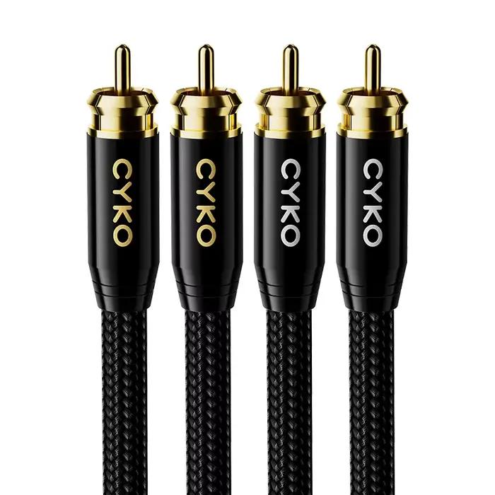 CYKO HIFI 1 paire stéréo 6N OFC haute performance Premium 2RCA