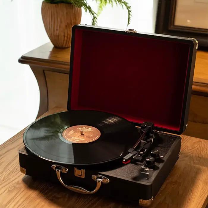 Lecteur de disque vinyle rétro