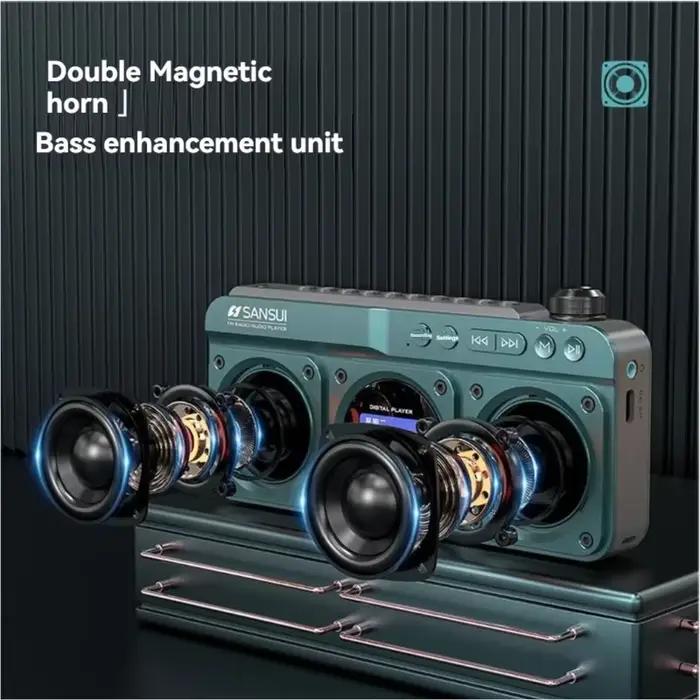 Radio FM sans fil, haut-parleurs Bluetooth portables