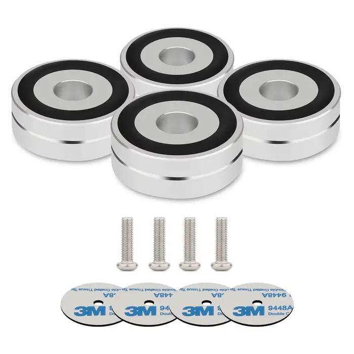 Pieds en alliage d'aluminium Preffair pour support anti-vibration et isolation acoustique haute performance pour amplificateurs et haut-parleurs occasions spéciales