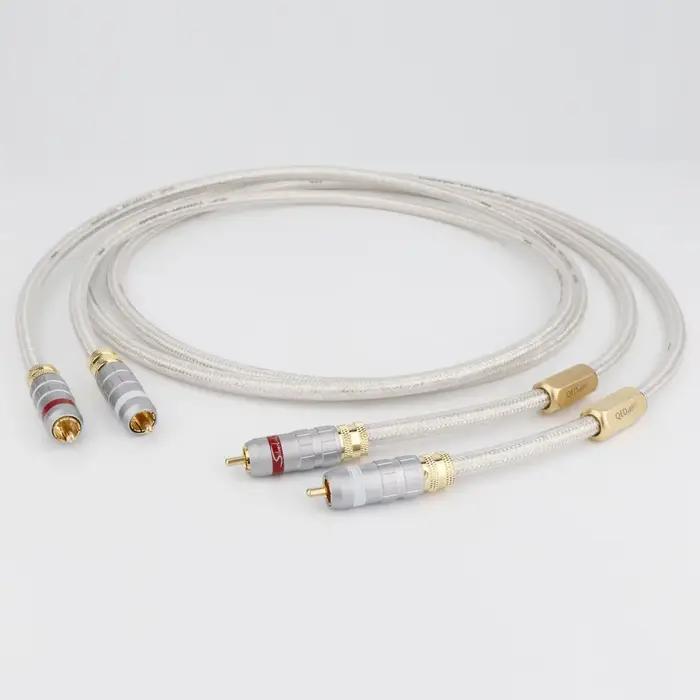 Câble d'amplificateur audio haute fidélité avec connecteurs RCA plaqués or