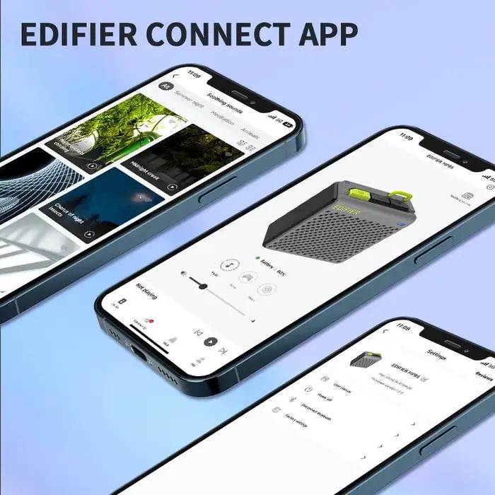 Edifier MP85 haut-parleurs Bluetooth portables Camping marche haut-parleur sans fil stéréo 70g léger 8H lecture étanche