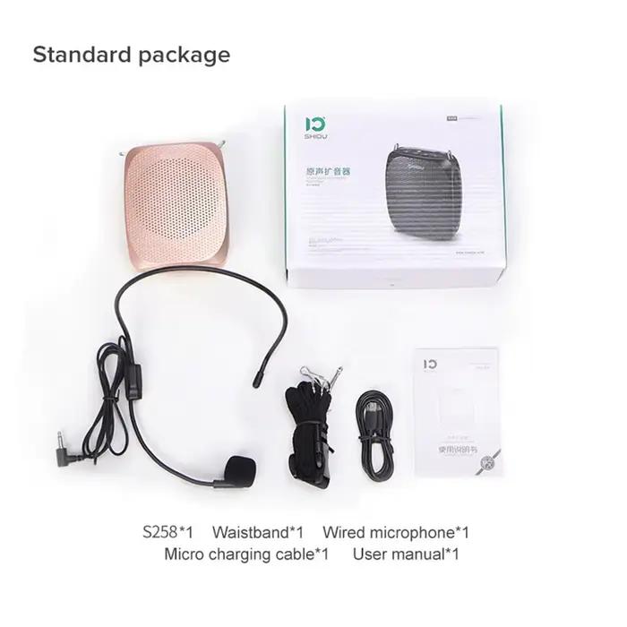 SHIDU S258 Mini Portable 10W puissance fort son haut-parleur naturel stéréo filaire Microphone