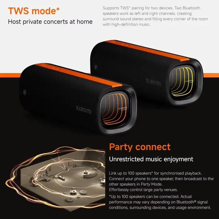 Xiaomi Sound Party 50W qualité sonore puissante Harman AudioEFX TWS mode 26h de lecture prend en charge