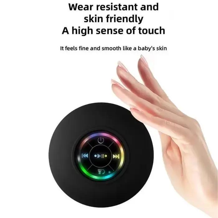 Haut-parleur Bluetooth lumineux étanche à ventouse portable
