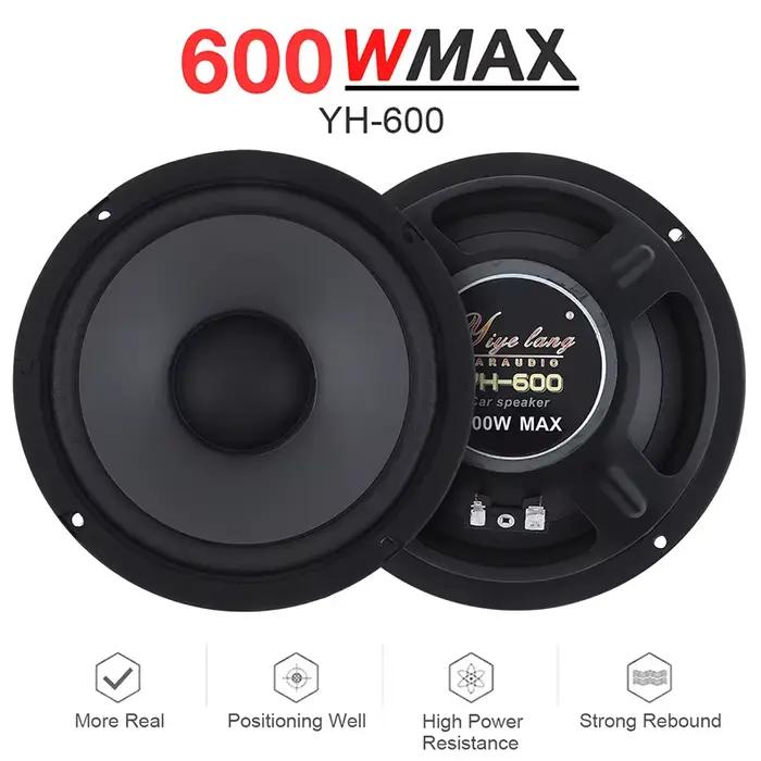Haut-parleur coaxial 6 pouces SHIDWJ en plastique et métal pour système audio automobile occasionnel et quotidien