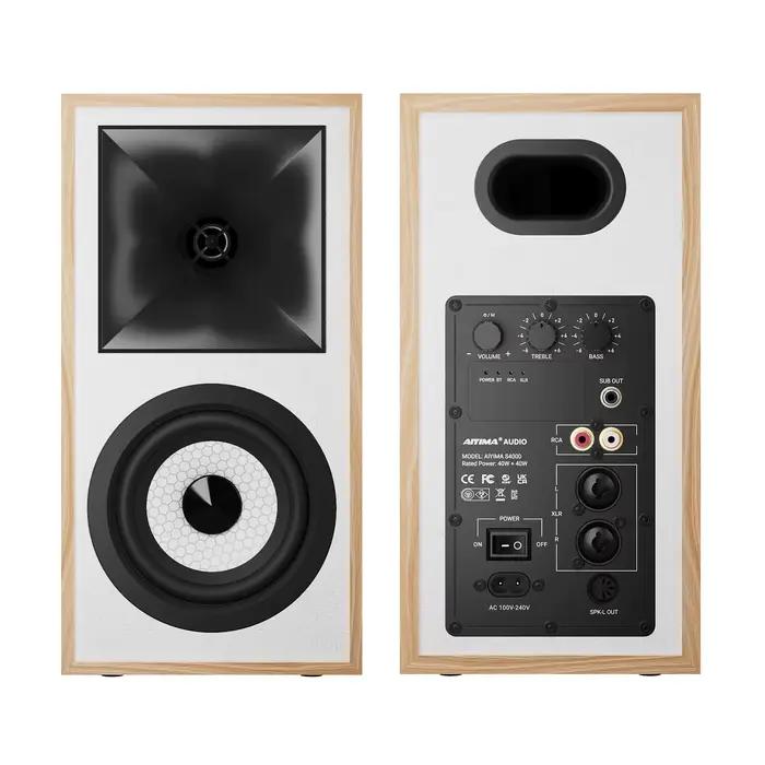 AIYIMA S4000 Enceinte de studio 40WX2 Bluetooth 5.0 avec entrée RCA/XLR équilibrée