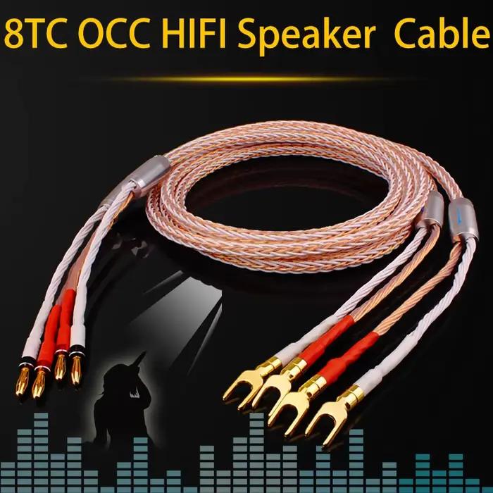 Câble de haut-parleur HIFI 7N OCC 8TC