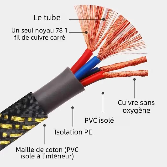 Câble audio haut-parleur