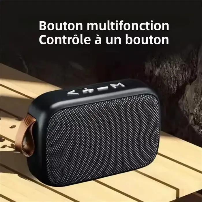 Mini haut-parleur Bluetooth sans fil avec conception en tissu