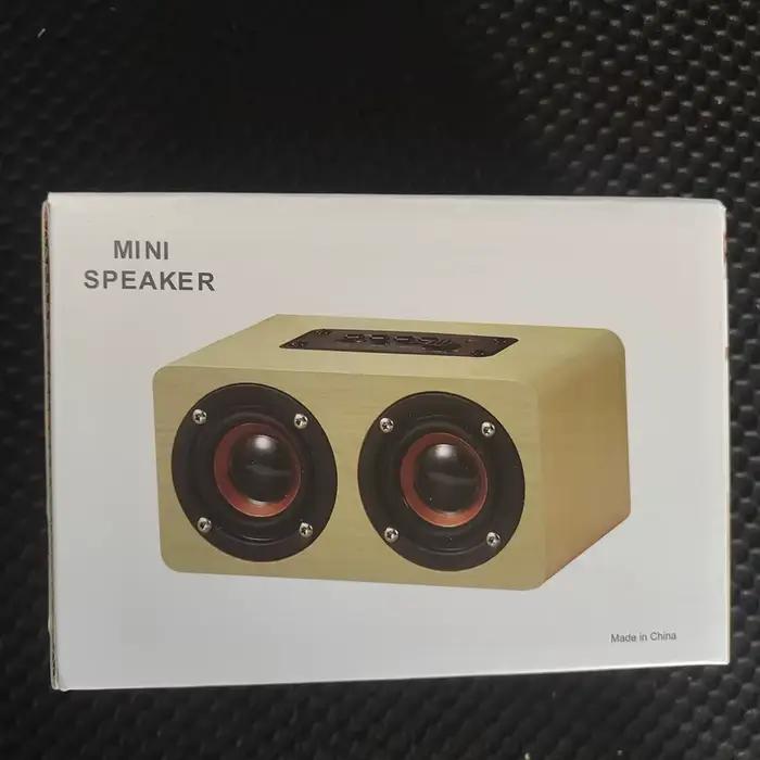 Haut-parleur Bluetooth portable en bois
