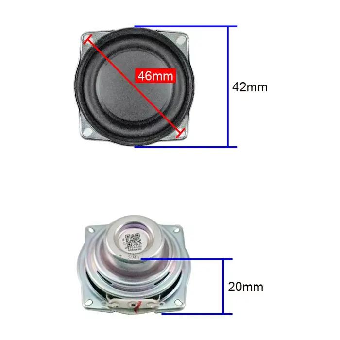GHXAMP pour JBL GO 2 réparations de haut-parleurs de musique 1.5 pouces 4ohm 6W bande complète néodyme étanche 2 pièces