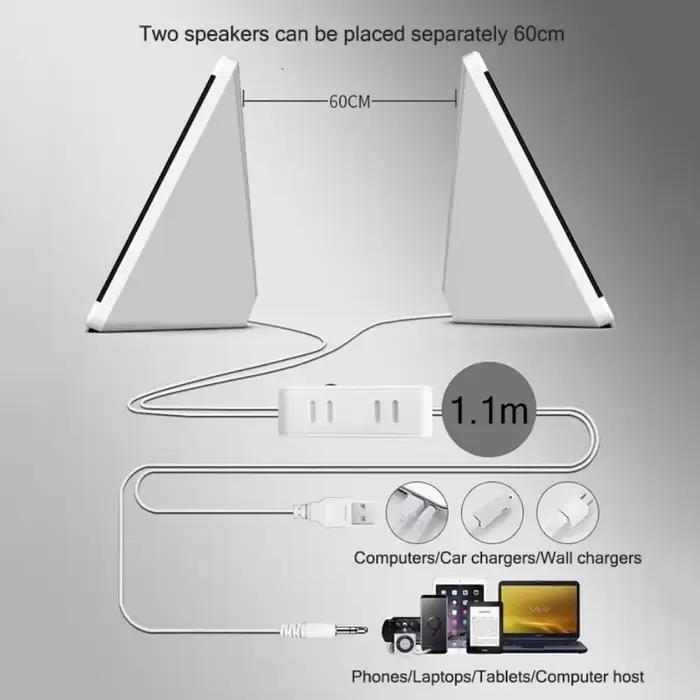 Haut-parleur d'ordinateur stéréo USB pour musique forte et claire pour bureau et loisirs occasions spéciales et cadeaux