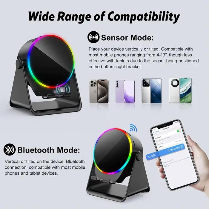Enceinte sans fil Bluetooth puissante 5 en 1 avec support pour téléphone portable