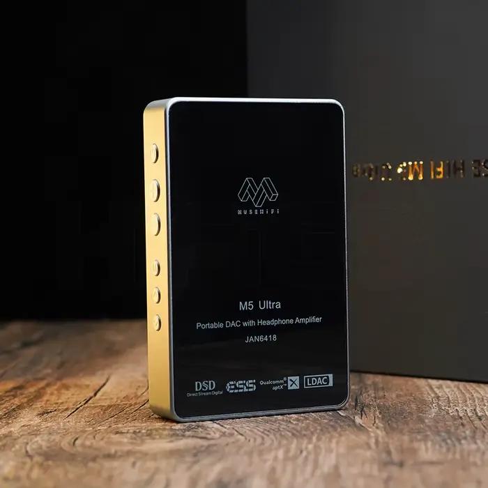 Musehifi M5 Ultra haute résolution Portable Bluetooth USB DAC & AMP ES9038Q2M Chipset Tubes à vide écran d'affichage amplificateur de casque