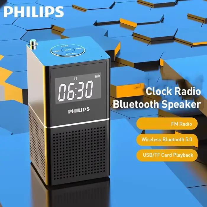 Haut-parleur Bluetooth Philips TAR2568 avec horloge numérique et radio FM