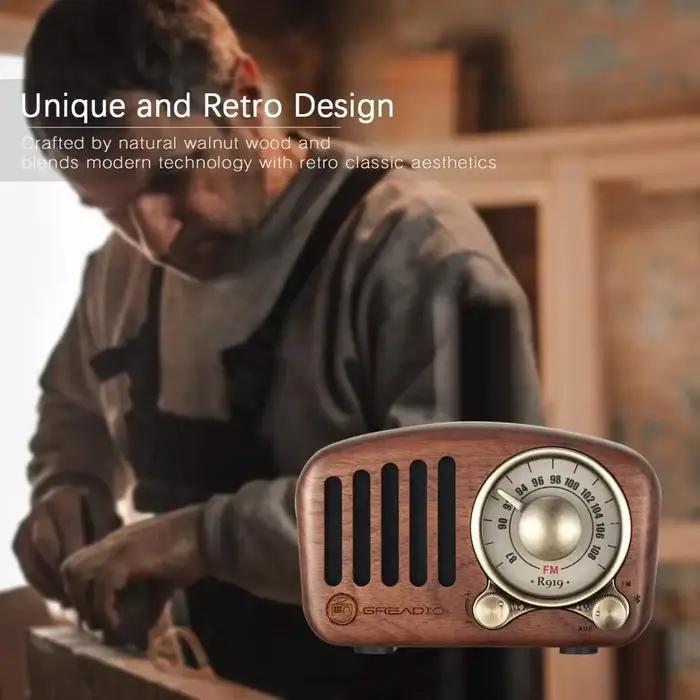 Brochure de haut-parleur Bluetooth rétro