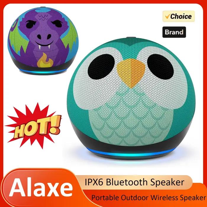 Alaxe haut-parleur Bluetooth sans fil avec lecture sur carte TF invite vocale rvb petit caisson de basses IPX6