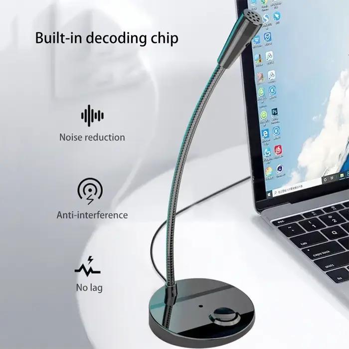 USB/3.5mm Jack Microphone haut-parleurs vocal prise 3.5mm filaire Microphones de bureau pour PC ordinateur portable