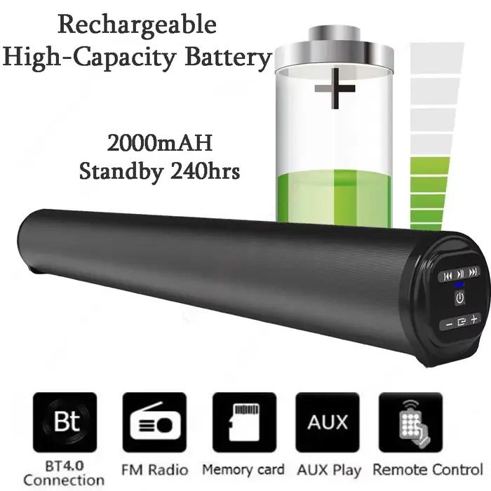 Haut-parleur Bluetooth Column Powerful Home Theater TV Sound Bar avec Caisson de Basses et Projecteur pour Maison et Extérieur Occasions Spéciales