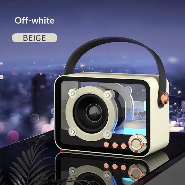 Haut-parleur sans fil transparent Mecha Bluetooth portable avec diaphragme de basses