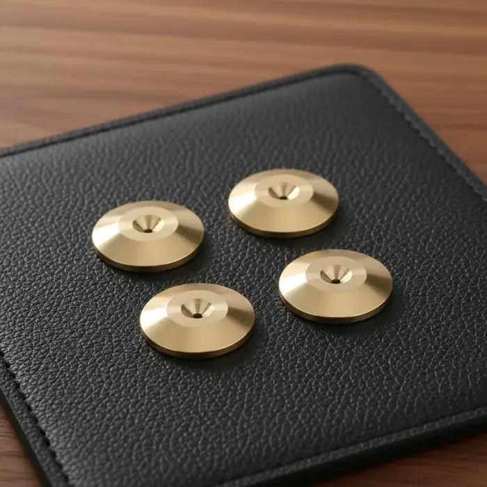 4 ou 8 patins d'isolation audio Hi-Fi en cuivre pur pour enceintes et pieds de studio à domicile