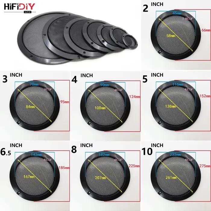 HIFIDIY LIVE 4 5 6 8 10 pouces Grille de protection pour haut-parleur