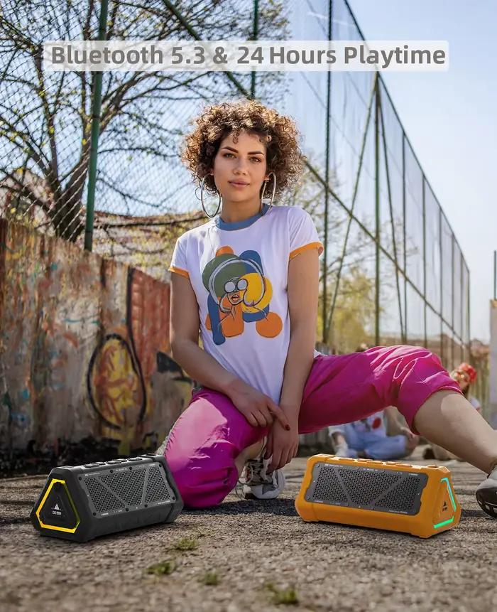 Haut-parleur Bluetooth MLOVE P3 Extérieur Puissant avec Connexion Double pour Musique de Haute Qualité Occasions Extérieures et Intérieures