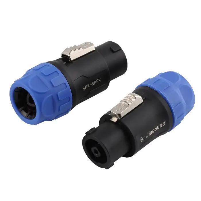 Prise de Haut-parleur Professionnelle 8 Coeurs Connecteur Audio 8 Broches Ohmique Pour Scène et Studio Blanc