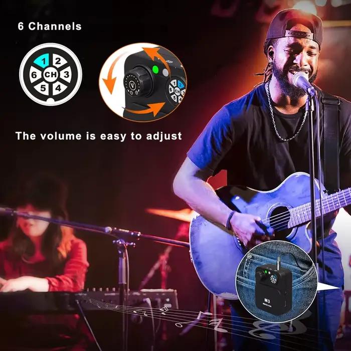 Écouteurs sans fil luxuglow pour chanteurs et groupes performance audio stéréo retour musical professionnel stage occasionnels