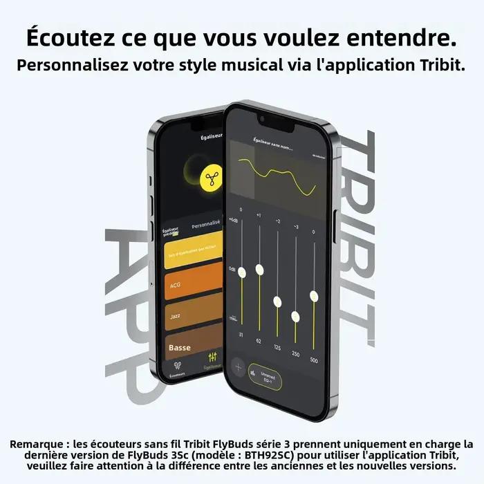 FlyBuds 3 TWS Écouteurs Bluetooth IPX8 Étanche 100 Heures De Jeu Casque sans Fil Tactile Contrôle Intégré Mic
