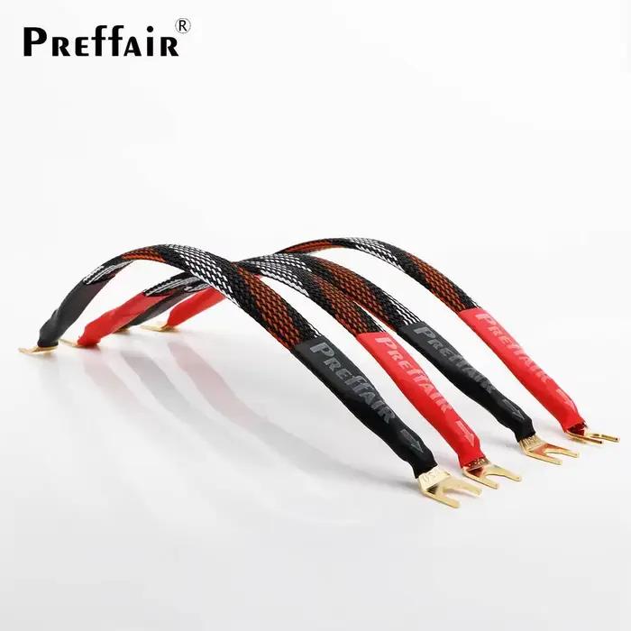 Câble haut-parleur plaqué argent avec plugs gels