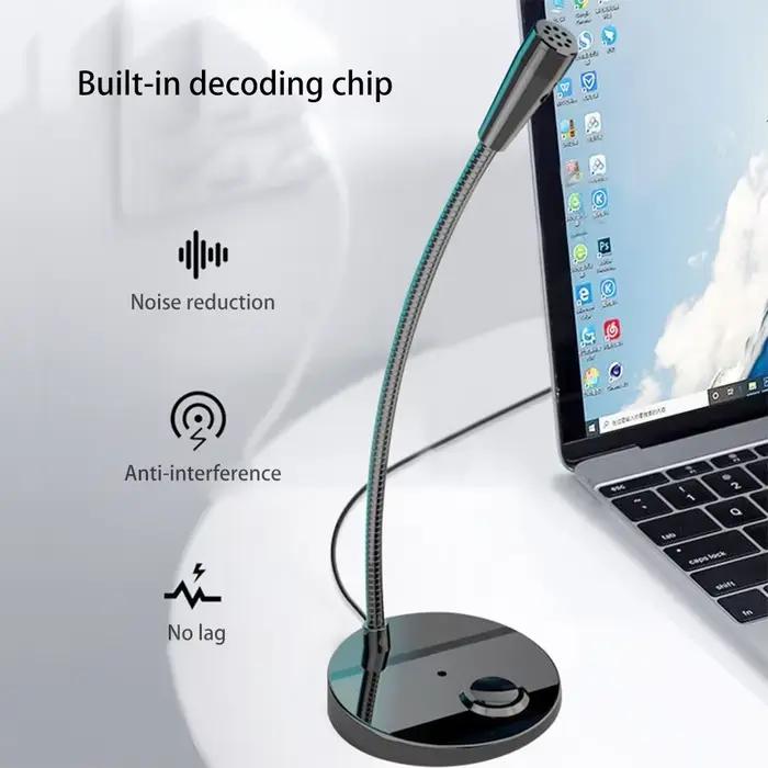 USB/3.5mm Jack Microphone haut-parleurs vocal prise 3.5mm filaire Microphones de bureau pour PC ordinateur portable