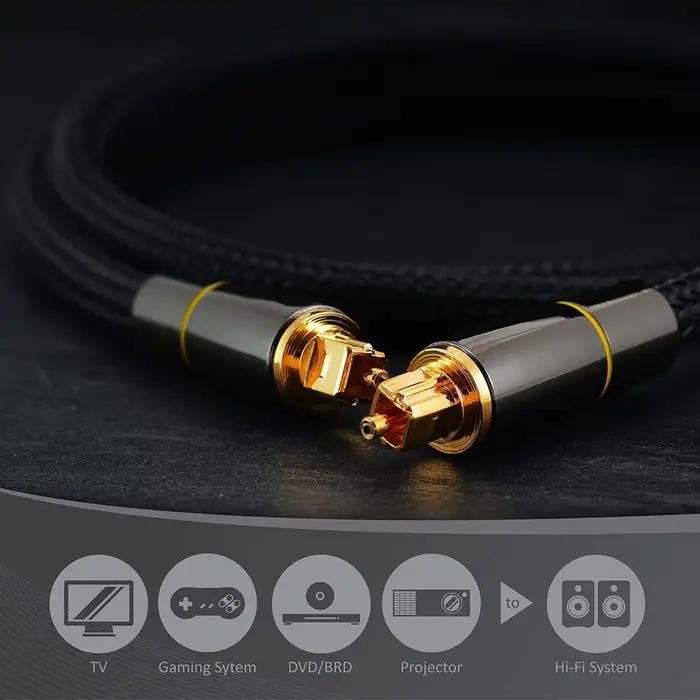 Câble Audio optique numérique Toslink 1.5m 2m 3mSPDIF amplificateur lecteur