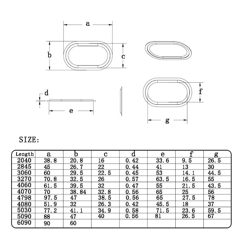 Diaphragme de basse ovale en caoutchouc