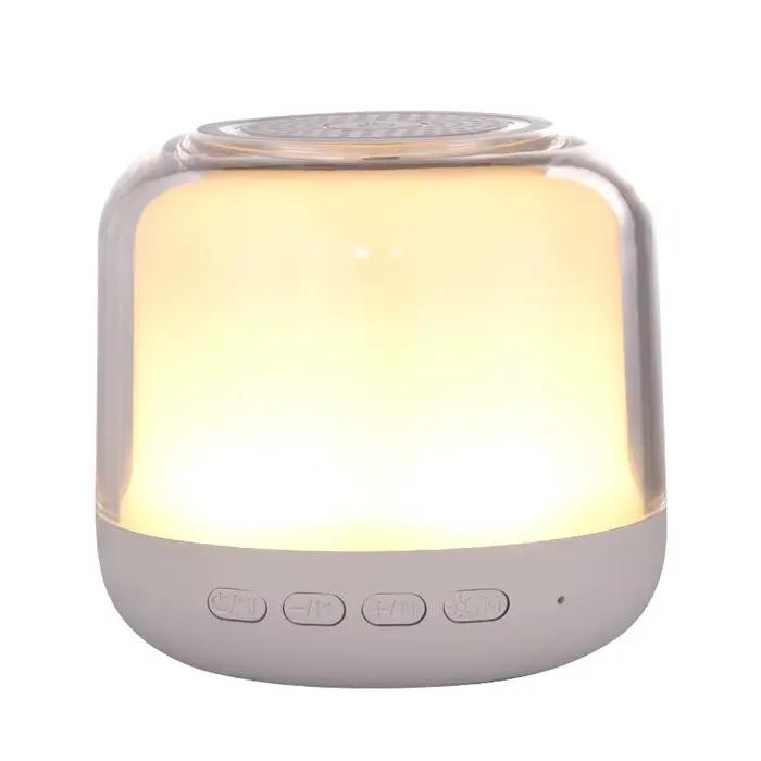 Mini-enceinte Bluetooth rechargeable avec lumière d'ambiance RGB, lampe tactile portable de chevet p