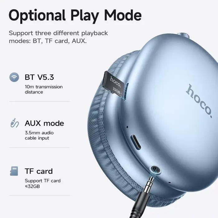 HOCO W35 Max casque de musique HiFi sans fil 42mm bobine haut-parleur couleur bonbon Bluetooth 5.3 S