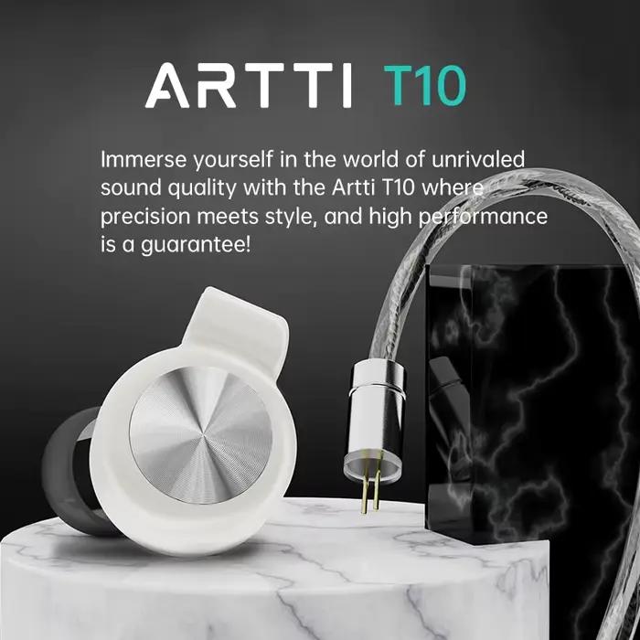 ARTTI T10 écouteurs intra-auriculaires HiFi moniteurs IEM filaires pilote planaire 14.2mm basses tex