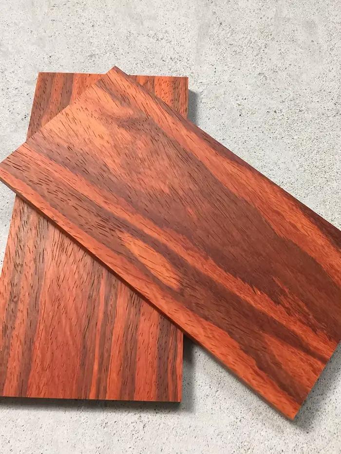 HQ T2 bricolage 0.6-1CM boîte de son mince matériel bois de palissandre africain bûche de bois Rare