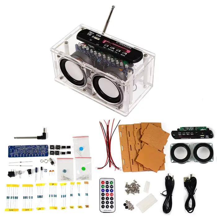 BRICOLAGE Bluetooth Haut-Parleur Kit avec FM Radio 87.5-108MHZ BRICOLAGE Projet De Soudage Pratique