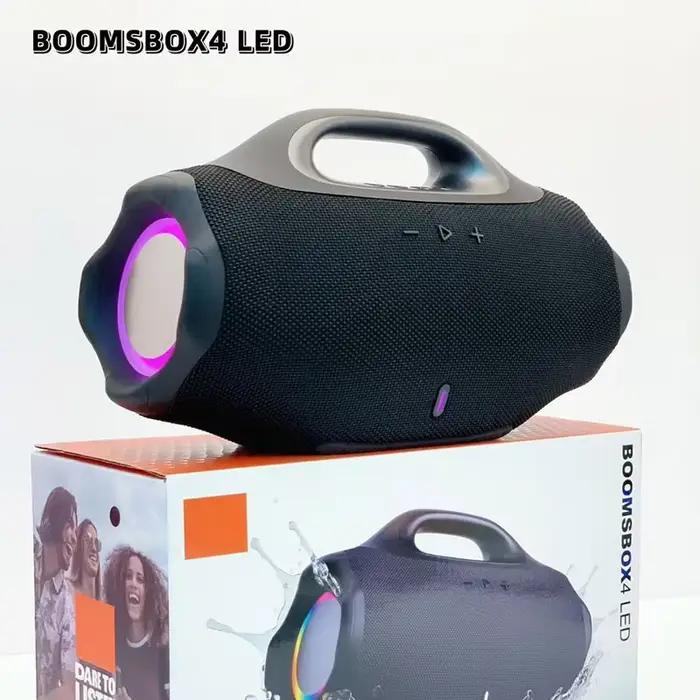 Enceinte Bluetooth sans fil Boombox 4 avec subwoofer, pour extérieur, camping, sport, maison, karaok