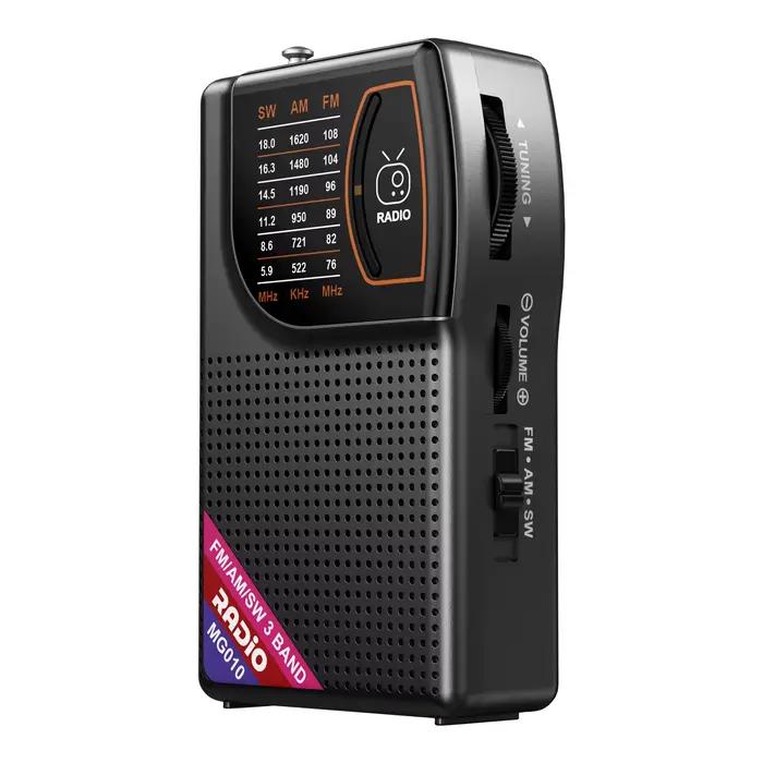Radio portable AM/FM/SW avec grand haut-parleur et entrées multiples (TYPE-C/USB/AUX). Conception co